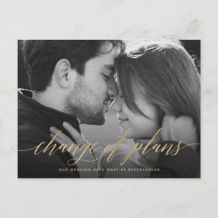 Carte Postale Modification des plans   Report Mariage photo