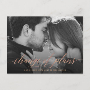 Carte Postale Modification des plans   Report Mariage photo