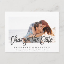 Carte Postale Modifier la date Mariage Faire-part photo moderne
