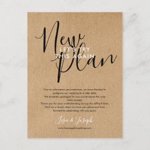 Carte Postale Modifier la date reportée Annulation de la photo r