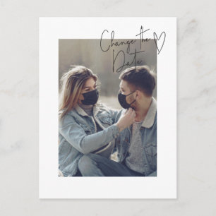 Carte Postale Modifier la date simple Script Photo Postponement