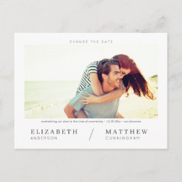 Carte Postale Modifier le Mariage photo personnalisé Date Simple