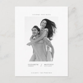 Carte Postale Modifier le Mariage photo personnalisé Date Simple