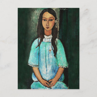 Carte Postale Modigliani Alice Peinture d'Art Vintage