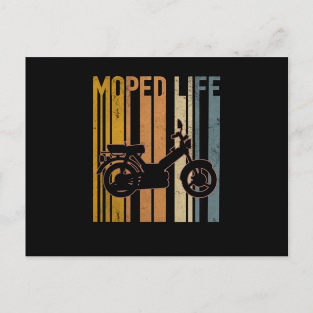 Carte Postale Mofa Mofa Moto à deux roues (Devant)