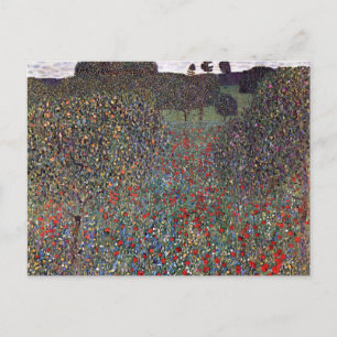 Carte Postale Mohnfeld, Gustav Klimt