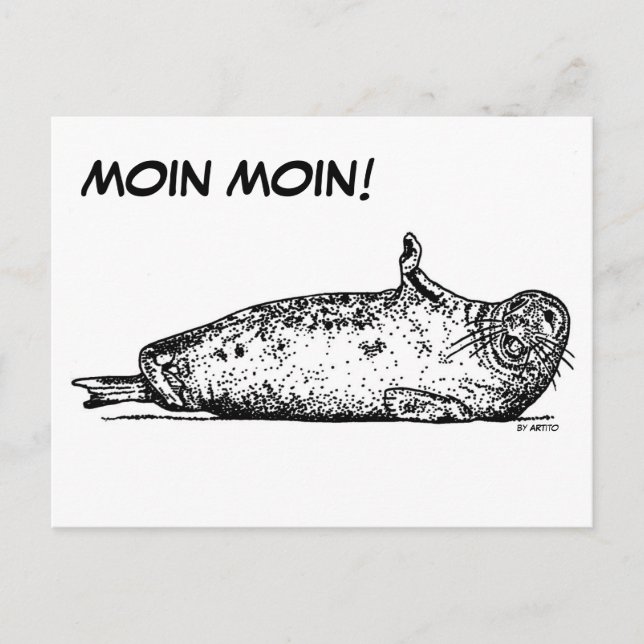 CARTE POSTALE MOIN MOIN ! (Devant)