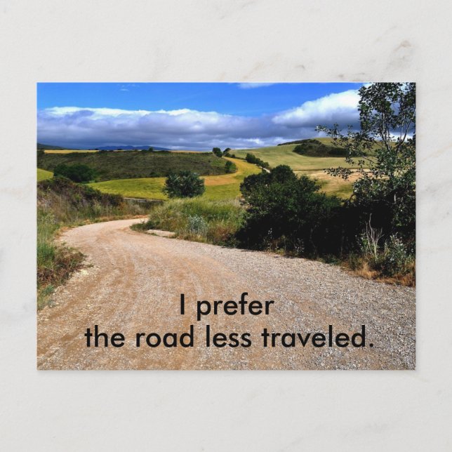 Carte Postale Moins de route parcourue (Devant)