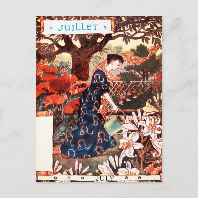 Carte postale : Mois de juillet - Juillet (Devant)