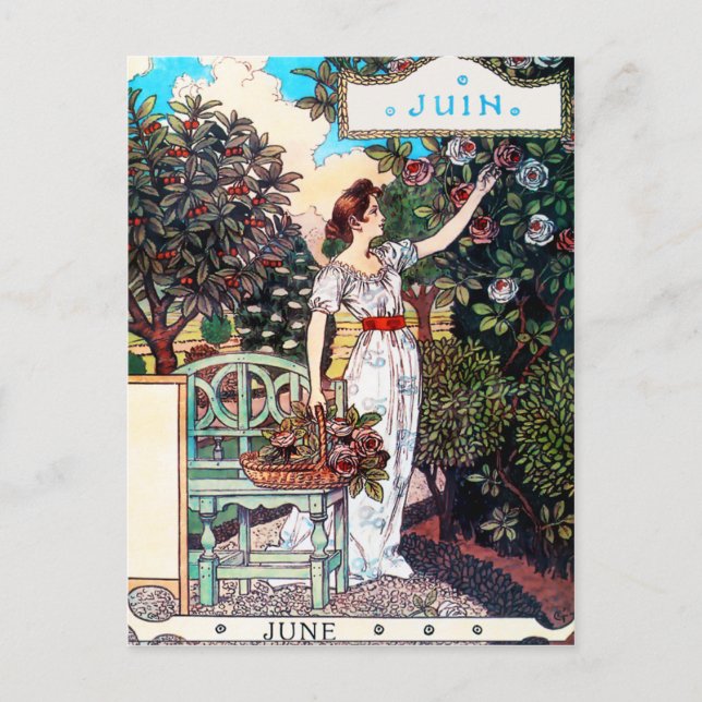 Carte postale : Mois de juin - Juin (Devant)