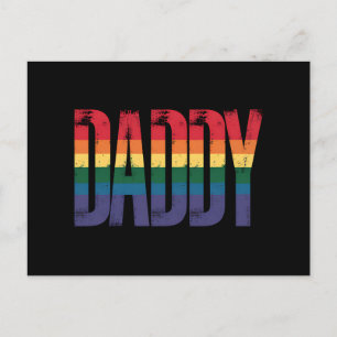 Carte Postale Mois de la fierté gay papa Fête des pères LGBTQ Ar