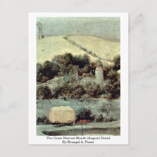 Carte Postale Mois De La Récolte De Grain (Août) Détail Par Brue