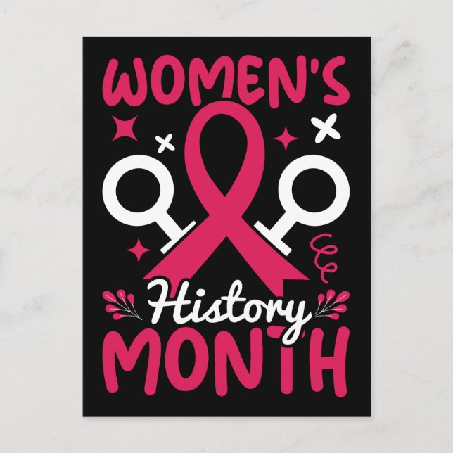 Carte Postale Mois de l'histoire des femmes féministe (Devant)