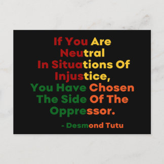 Carte Postale Mois de l'histoire des Noirs - Desmond Tutu