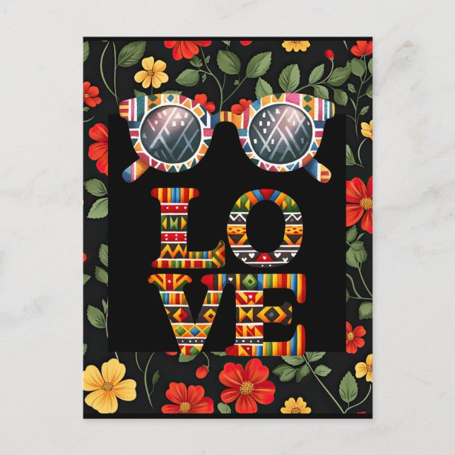 Carte postale Mois de l'histoire noire avec florai (Devant)