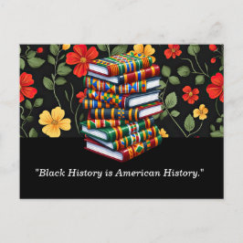 Carte postale Mois de l'histoire noire avec florai