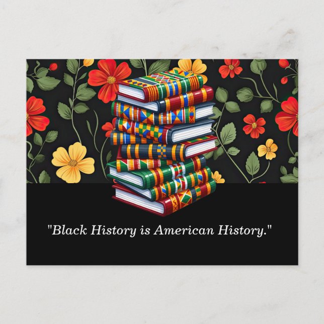 Carte postale Mois de l'histoire noire avec florai (Devant)