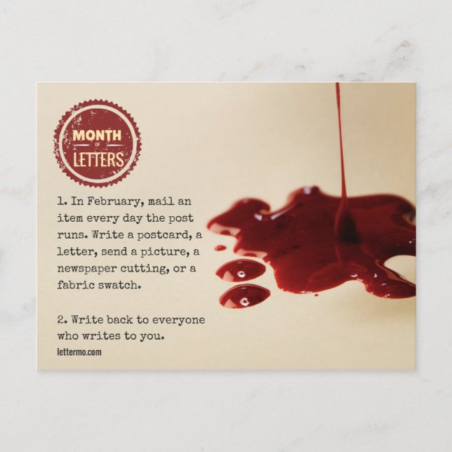 Carte postale Mois des lettres 2017 (Devant)