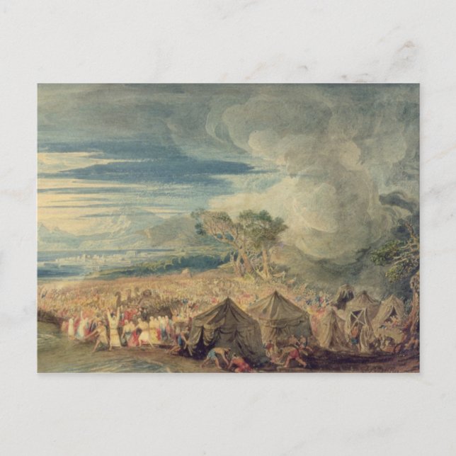 Carte Postale Moïse divisant les eaux de la mer Rouge (Devant)