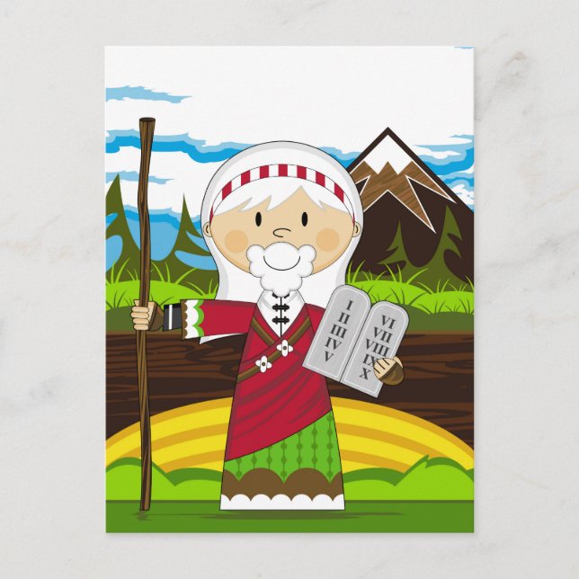 Carte Postale Moïse et les dix commandements (Devant)