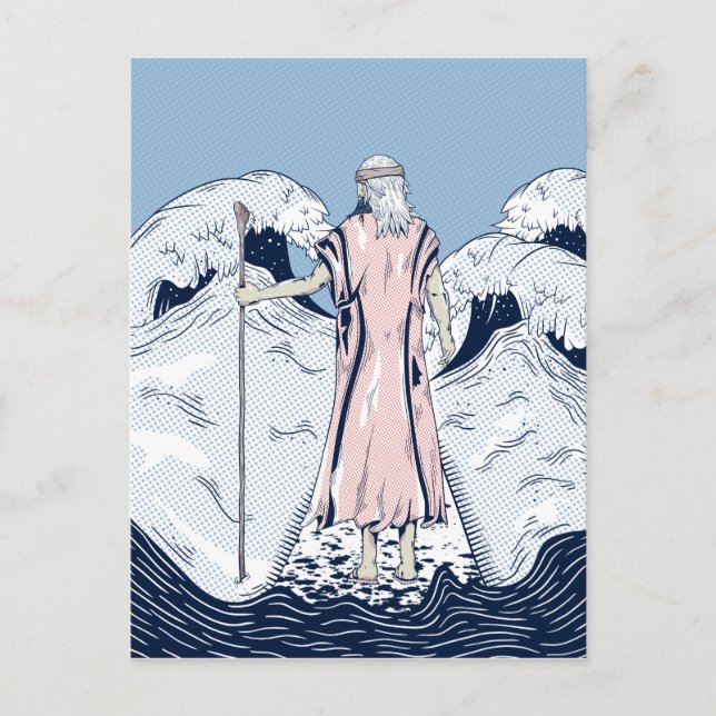 Carte Postale Moïse Partir de la mer rouge (Devant)