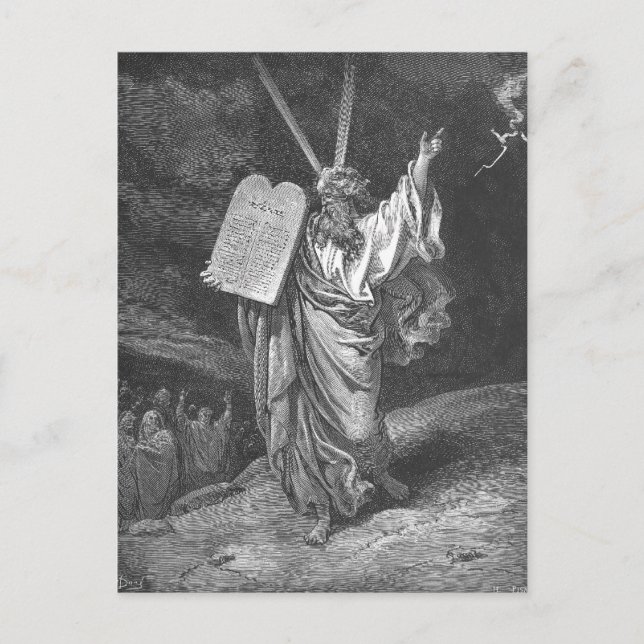 Carte Postale Moïse sur le mont Sinaï (Devant)