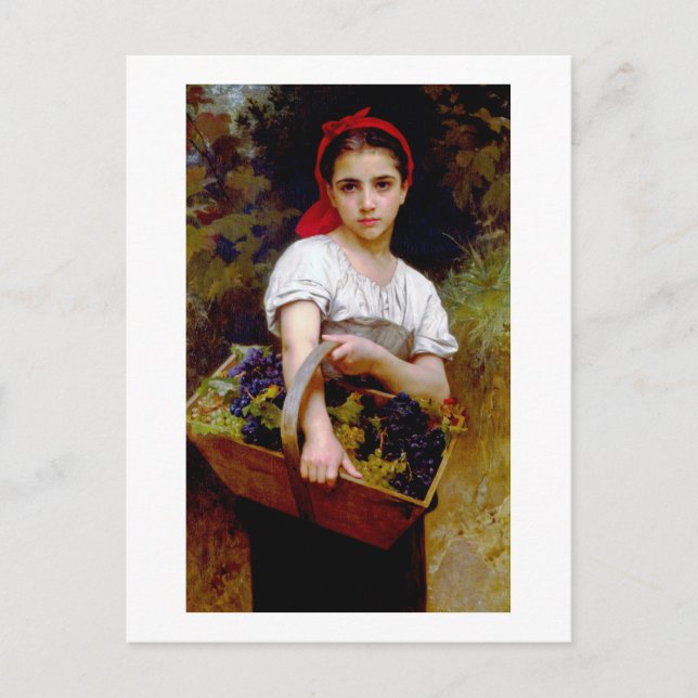 Carte Postale Moissonneuse, Bouguereau (Devant)