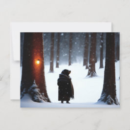 Carte Postale Mole dans la forêt d'hiver