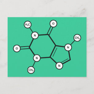 Carte Postale molécule de caféine