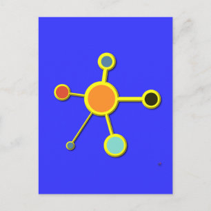 Carte Postale Molécule en 3D