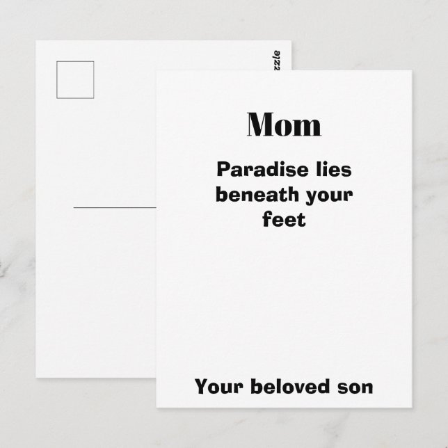 Carte Postale Mom Quote Post card Mom's Gift (Devant / Derrière)