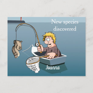 Carte Postale Moment de pêche amusant : Nouvelle espèce