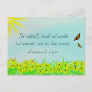 Carte Postale Moments précieux Citation de papillons