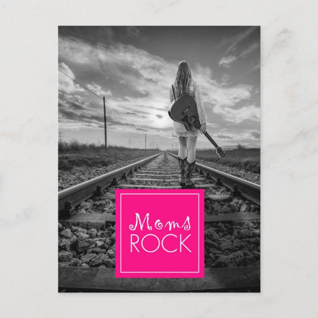 Carte Postale MOM's ROCK GUITARIST MARCHER PISTES (Devant)