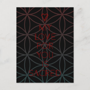 Carte Postale mon amour pour vous est la géométrie sacrée
