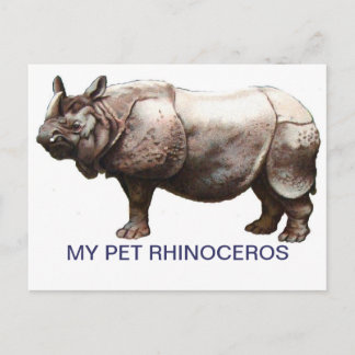 CARTE POSTALE MON ANIMAL RHINOCEROS