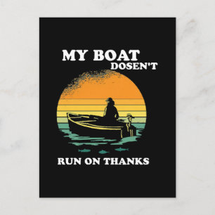 Carte Postale Mon bateau ne fonctionne pas grâce