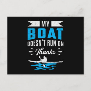 Carte Postale Mon bateau ne fonctionne pas grâce au kayak bateau