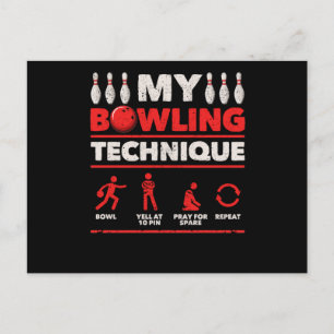 Carte Postale Mon Bowl Technique De Bowling hurle À 10 Pin Priez