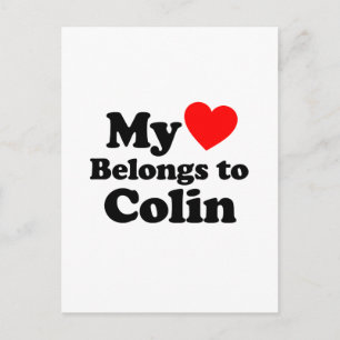 Carte Postale Mon coeur appartient à Colin