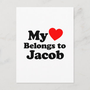 Carte Postale Mon coeur appartient à Jacob