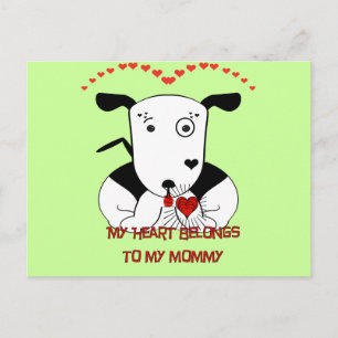 Carte Postale Mon coeur appartient à ma maman