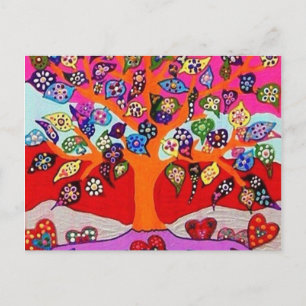 Carte Postale Mon Coeur Fleurs Pour Vous Arbre De Vie
