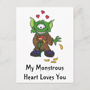 Carte Postale Mon Coeur Monstrueux Vous Aime