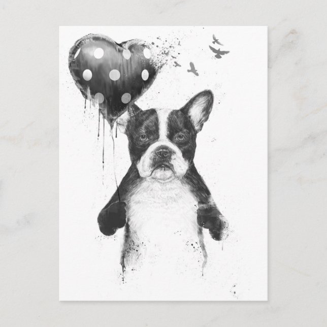 Carte Postale Mon coeur va boum (Devant)