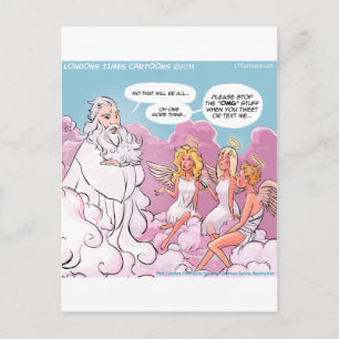 Carte Postale Mon dieu (OMG) Textes d'anges drôles