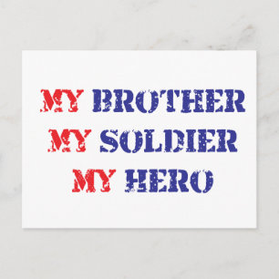 Carte Postale Mon frère, mon soldat, mon héros