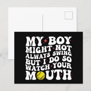 Carte Postale Mon garçon ne swing pas toujours mais moi oui alor