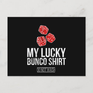 Carte Postale Mon Lucky Bunco Funny Bunco Ne Lavez Pas Le Tee