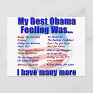 Carte Postale Mon Meilleur Sentiment D'Obama Était...